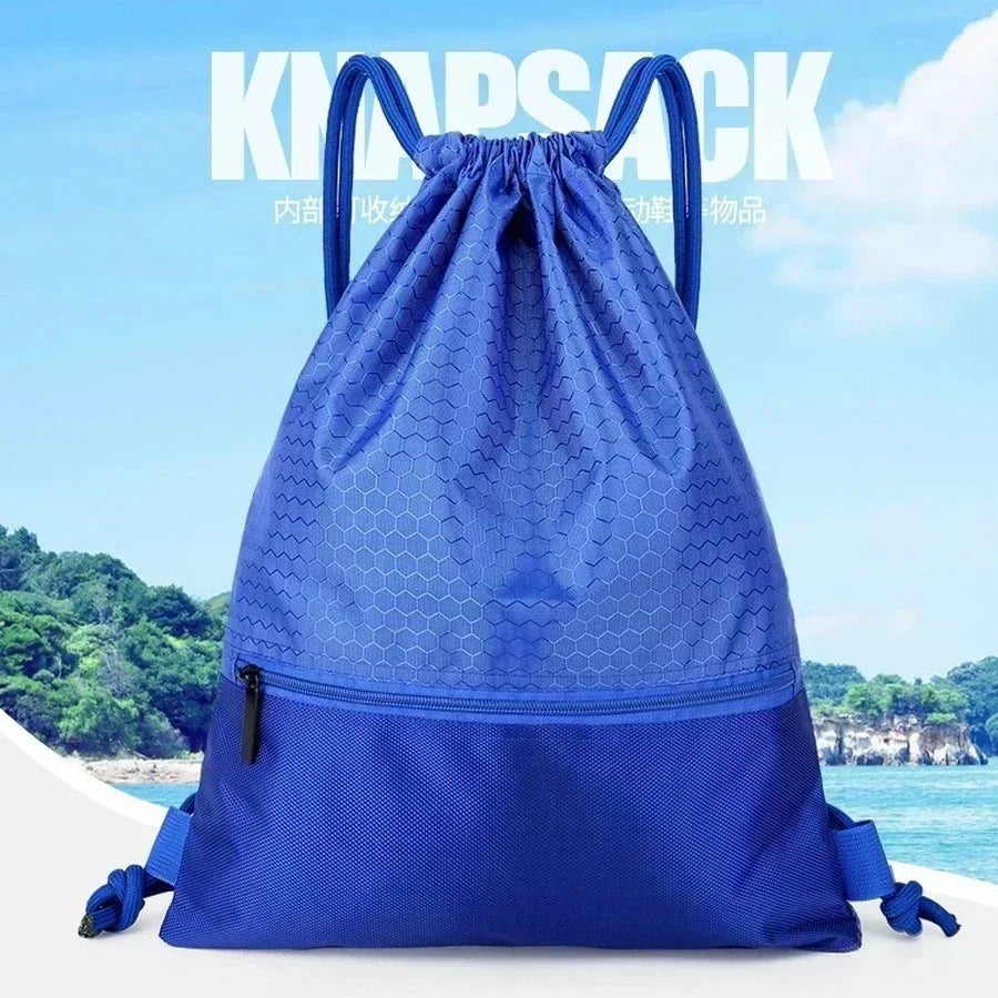 Sport 5 Color Drawstring Pocket Simple Backpack