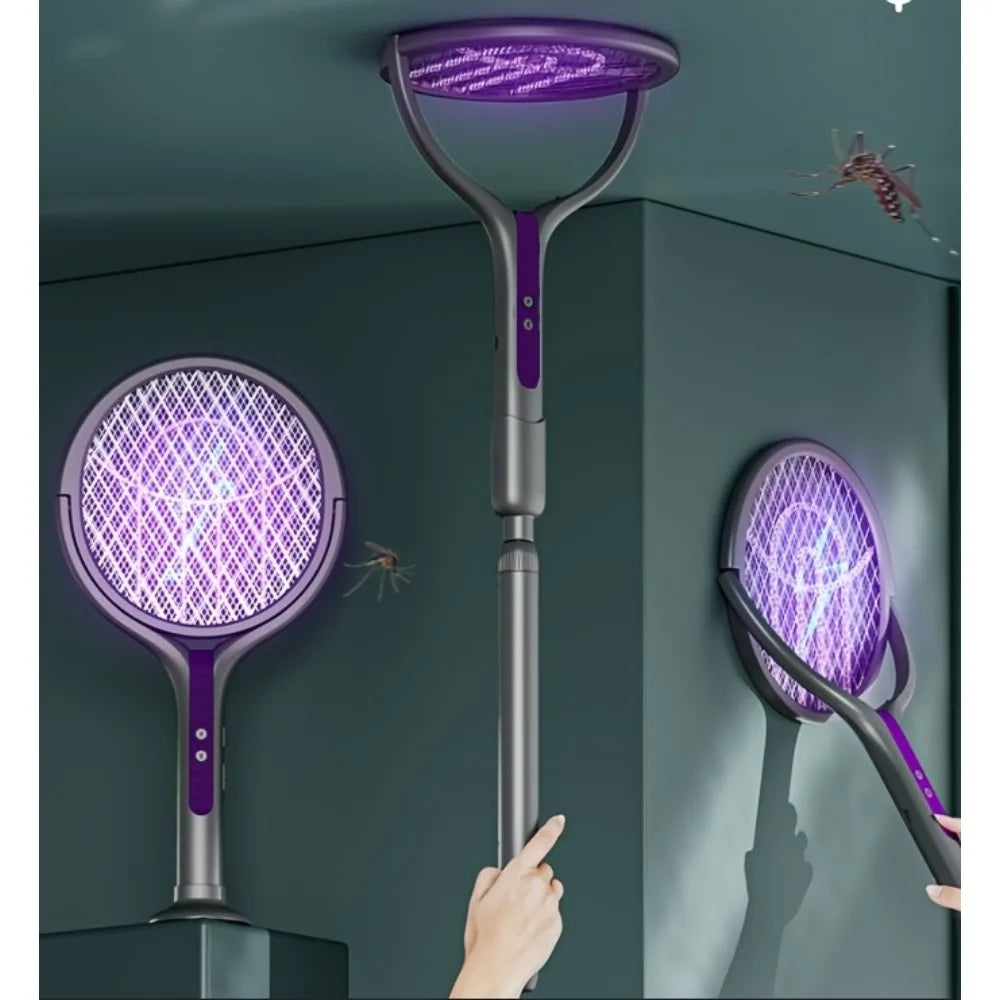 USB Rechargeable 2 in 1 Extendable Mosquito Swatter
