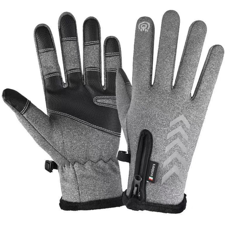 Cycling gloves for warmth, winter skiing, men's and women's cold and waterproof