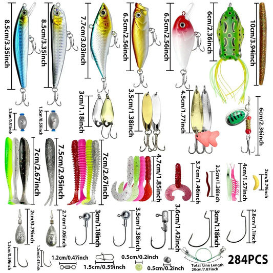 133/83pcs Fishing Lures Kit for Topwater