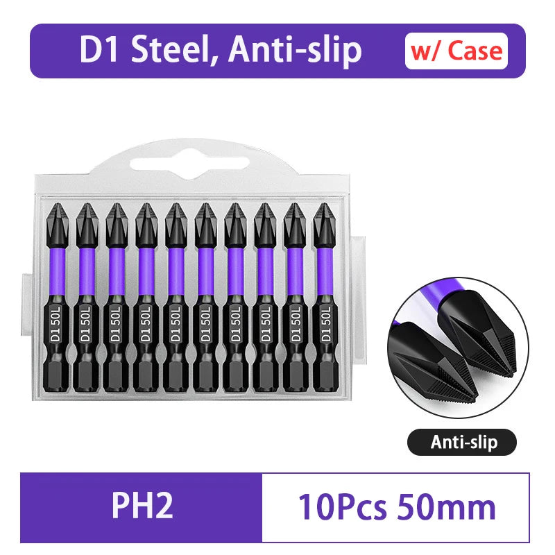 Magnetic Impact Phillips Bit Anti-Slip Long Screwdriver