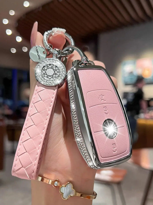 for Mercedes Benz Key Fob Cover with Keychain,