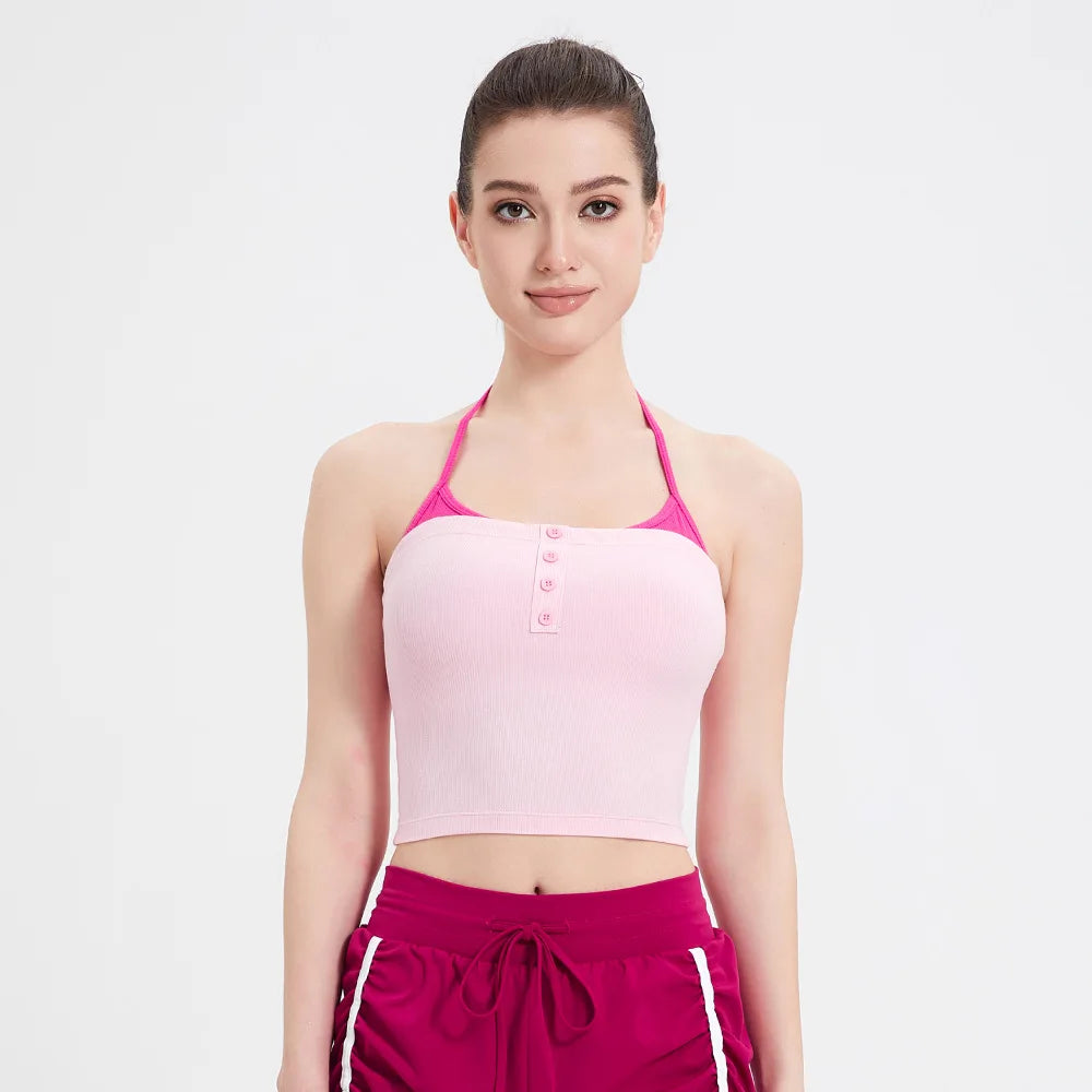 Sports Vest for Women with Chest Cushion,