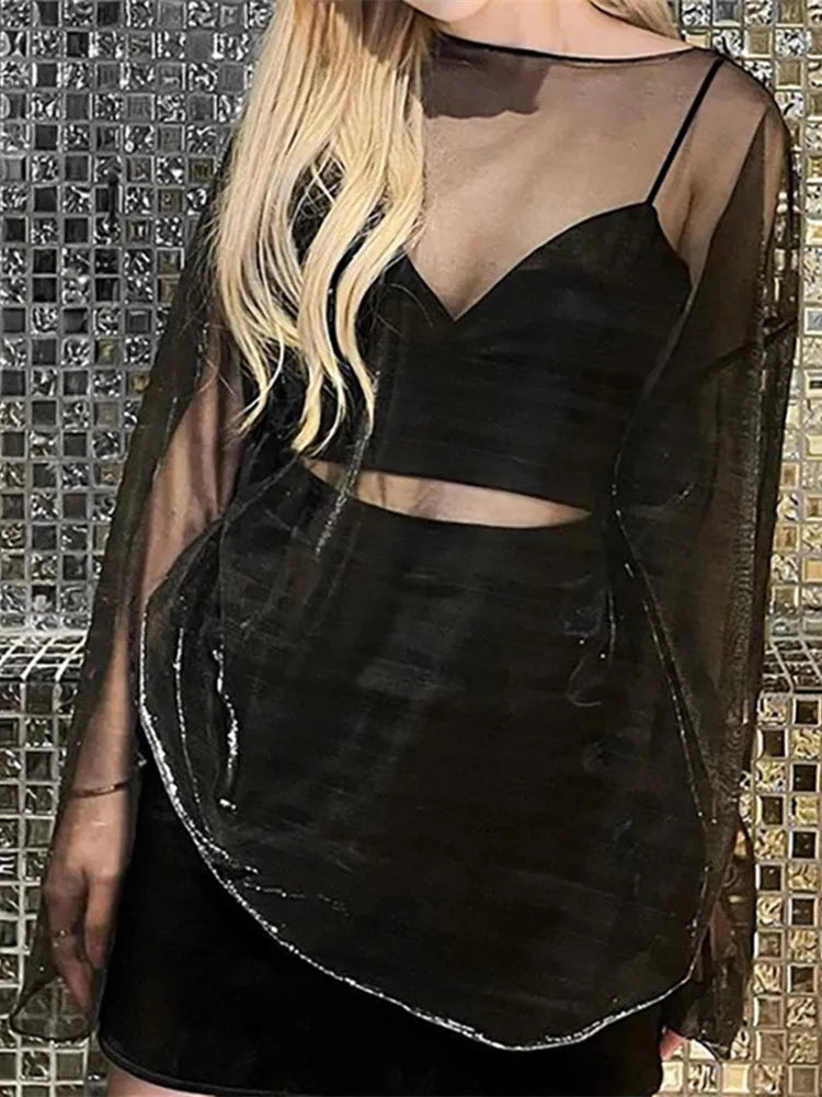 See Through T Shirts For Women Y2k Clothes Sexy Crop