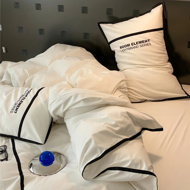 200x230 Modern Washed Queen Duvet Cover Set with Sheet
