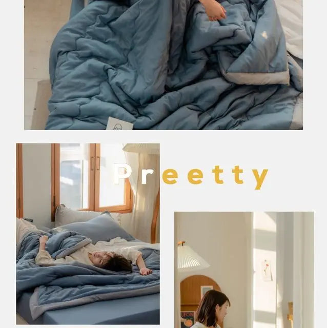 2025 New Japanese Polyester-Cotton Quilted Summer Duvet -