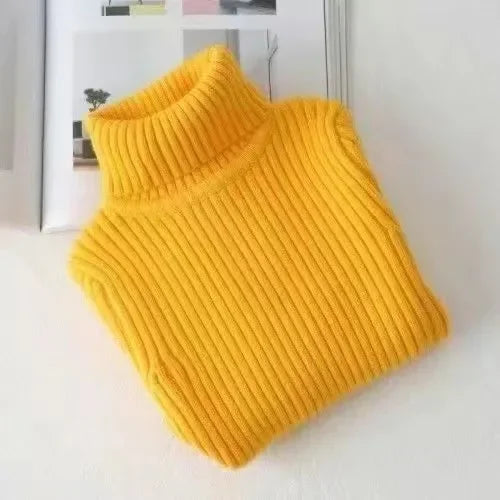 2025 New Sweater Kids Sweaters Autumn Girls Turtleneck Sweaters