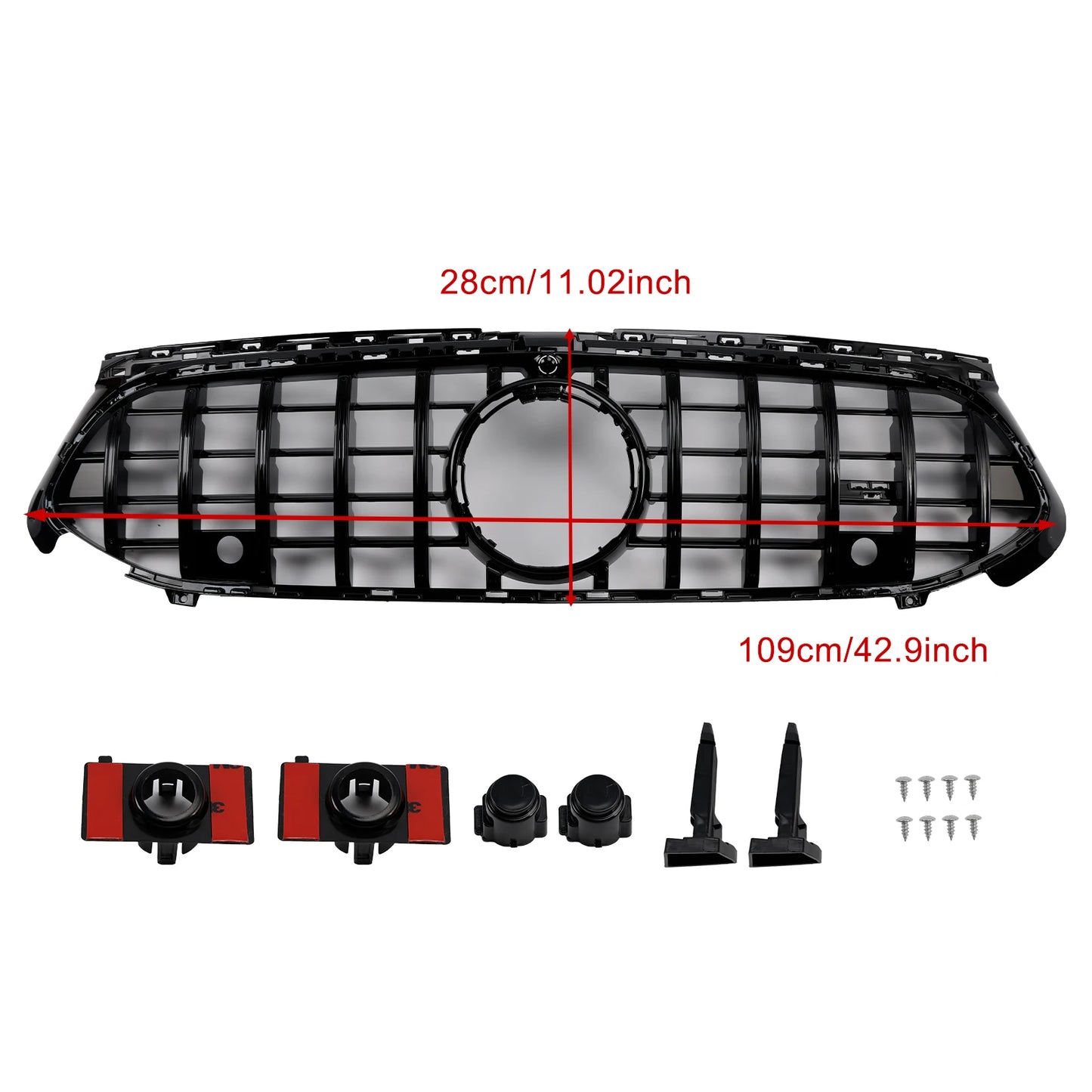 Gloss Black Front Grille Grill Fit for Mercedes A-Class W177 A35 A180 2023 2024 2025