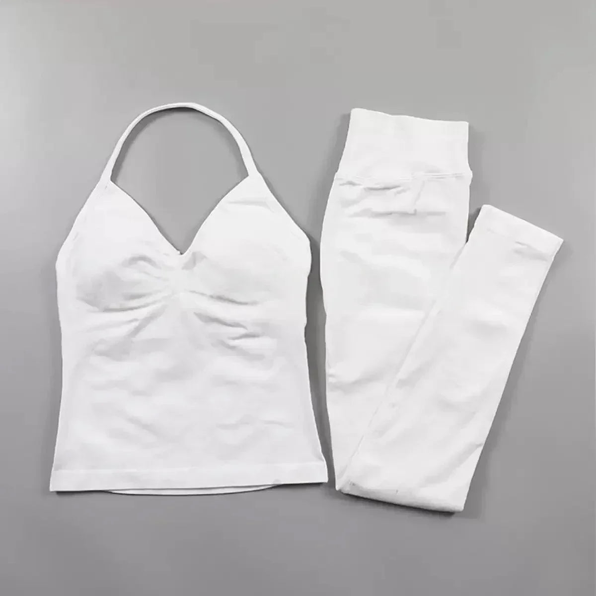 Fitness Girl Yoga Ladies 2-piece Set Long Neck Halter