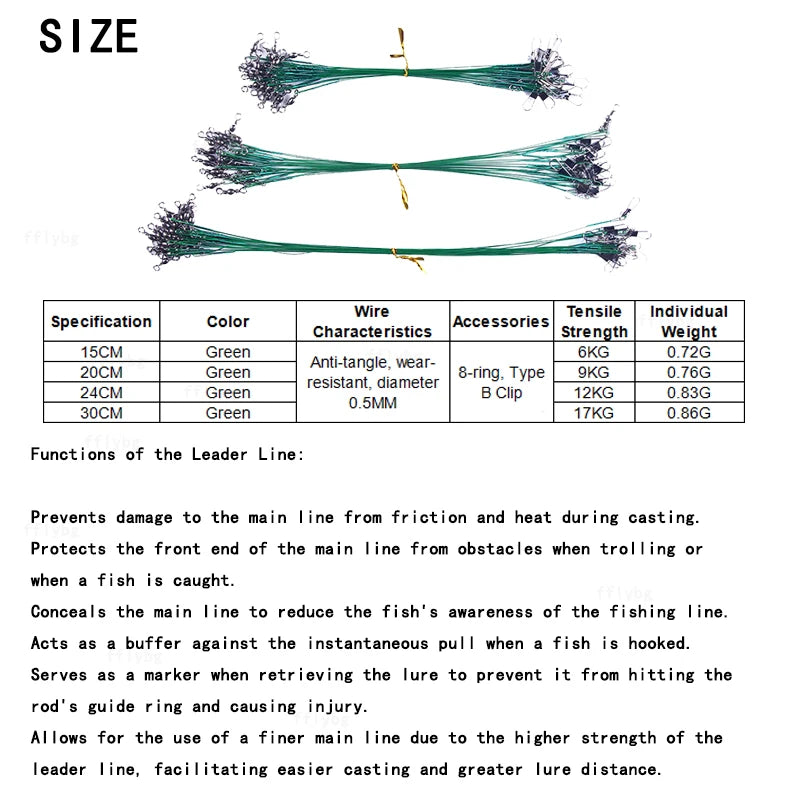 Super Strong Tensile Force Anti Bite Steel Fishing Line Steel Wire