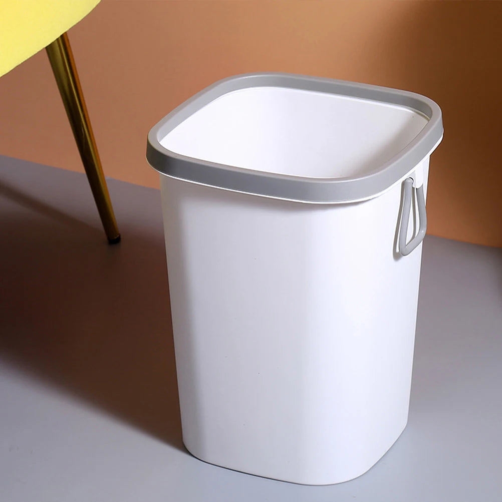 Trash Can 8L Blue Lid for Kitchen Bathroom Small