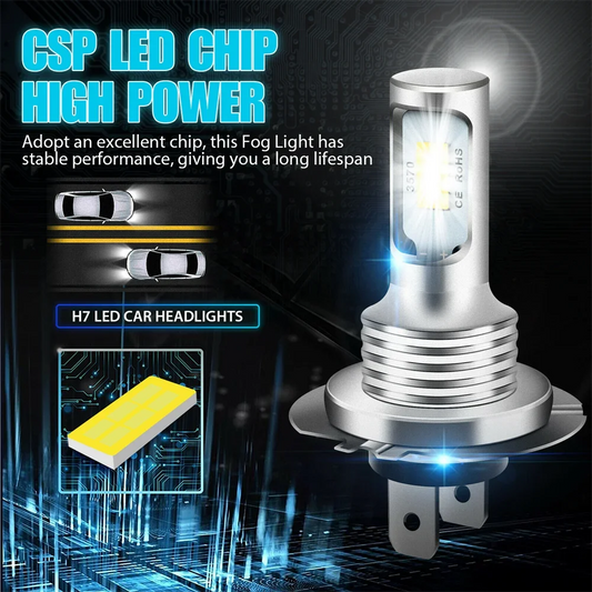 2Pcs H7 H4 Led Car Fog Light Bulbs H1 H8 H9 H11