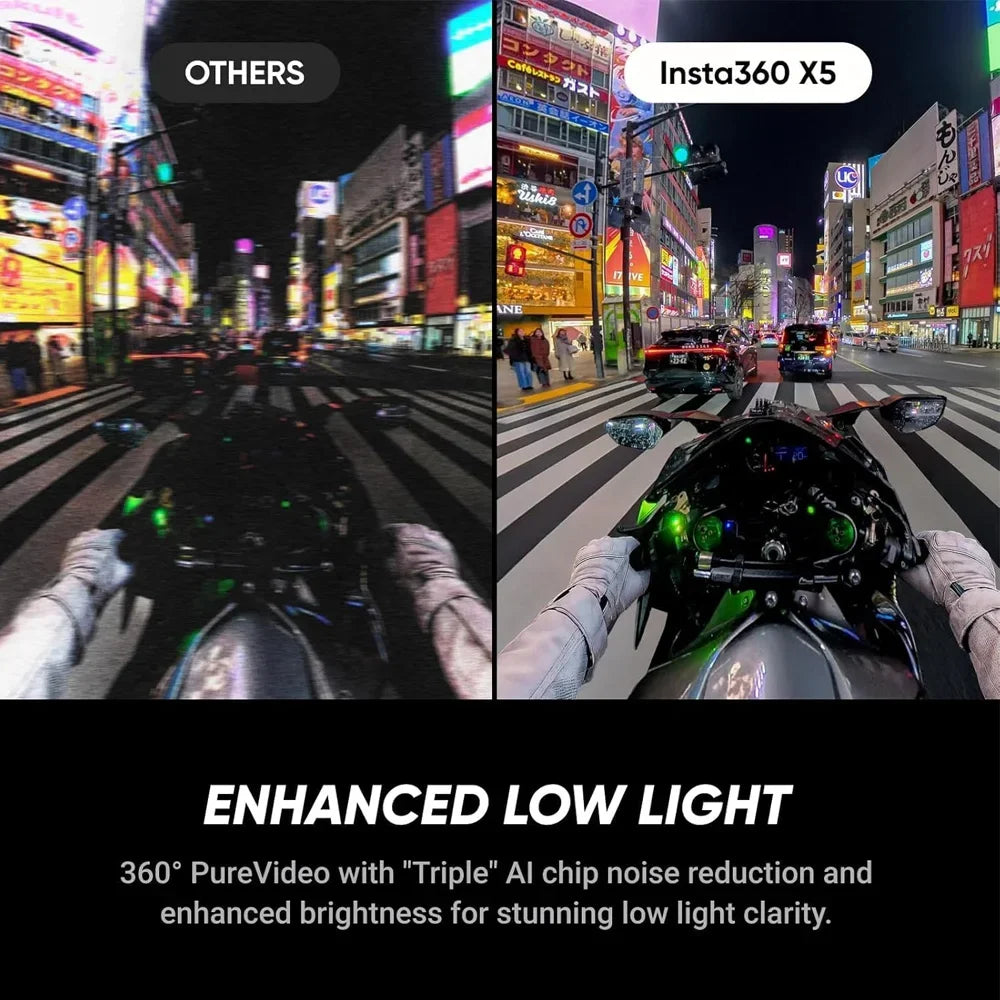 Insta360 X5 360° 8K Camera - 49' Waterproof,
