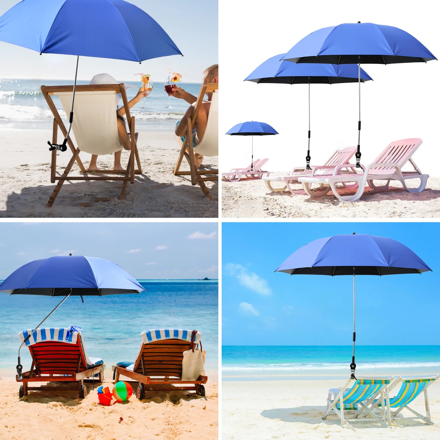 Beach Umbrella Adjustable Shade Umbrella Outdoor