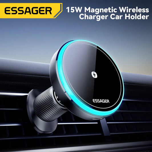 Essager Magnetic Car Phone Holder 15W Wireless Charger
