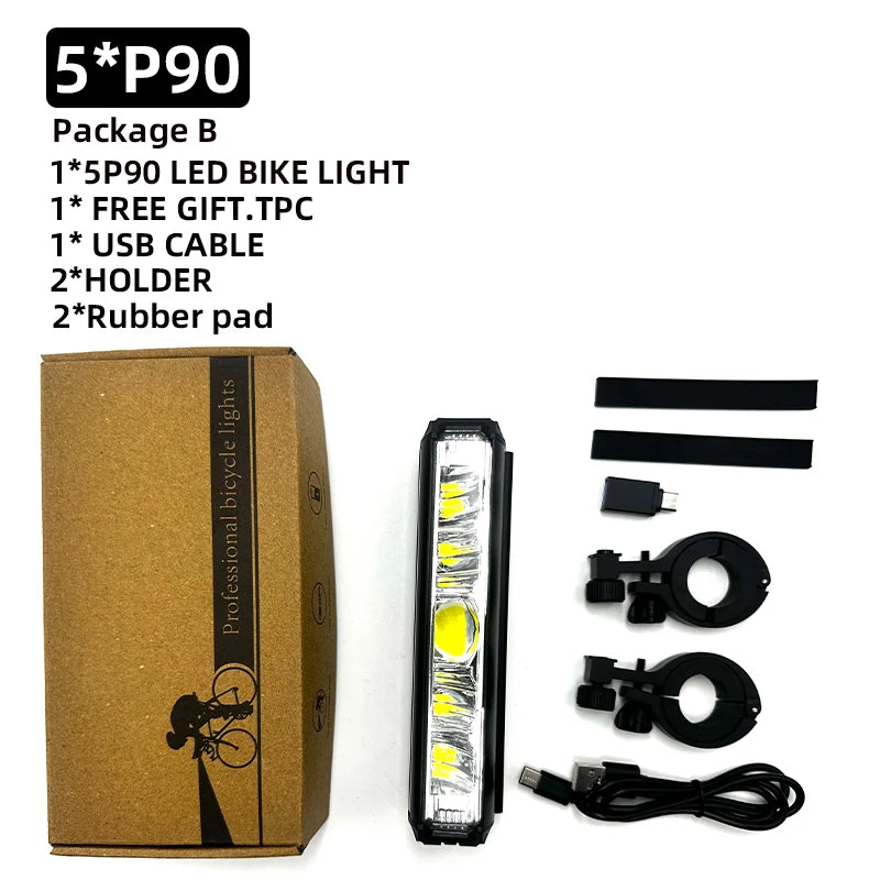 Fivemi Bicycle Light Front High Lumen Bike Lights 8000mAh Power Bank