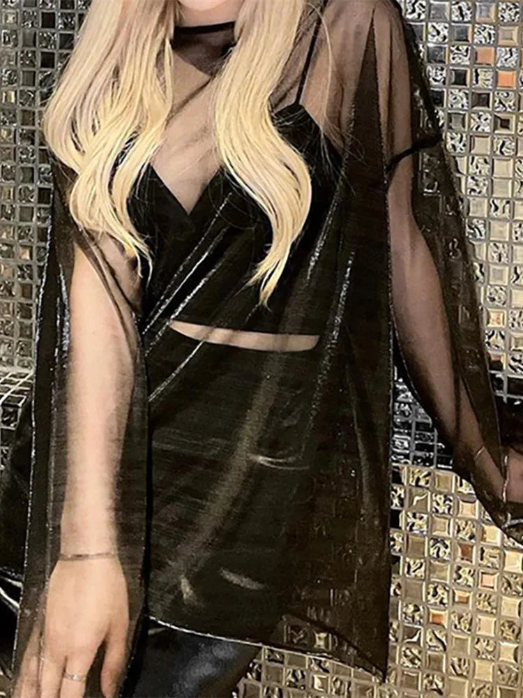 See Through T Shirts For Women Y2k Clothes Sexy Crop