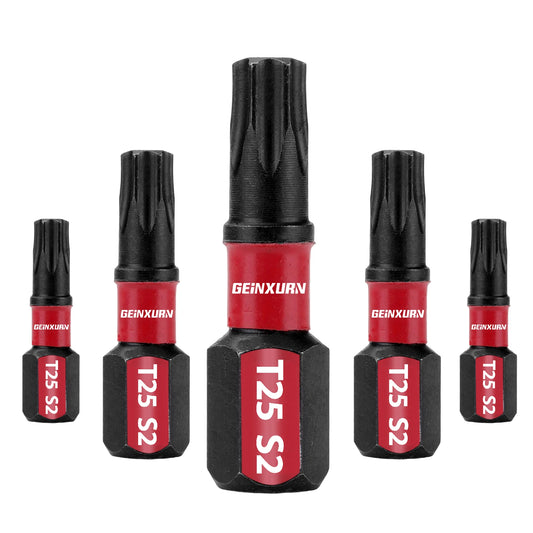 GEINXURN Impact Tough #25 Torx 1 in. Insert Driver Bits