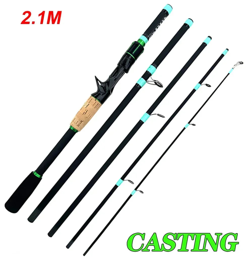 Casting Spinning Lure Fishing Rod Solid ML Tip 1.8/2.1m Ultralight