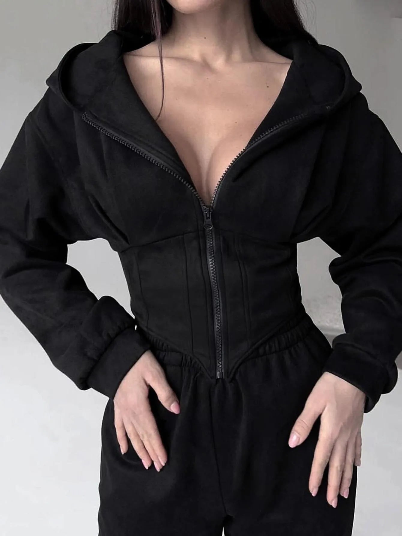 Sports leisure women's clothing hooded sweatshirt