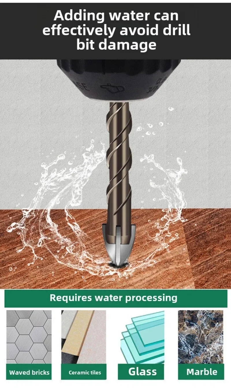 7PCS/SET 3-12mm Four-Flute Sawtooth Drill Bit