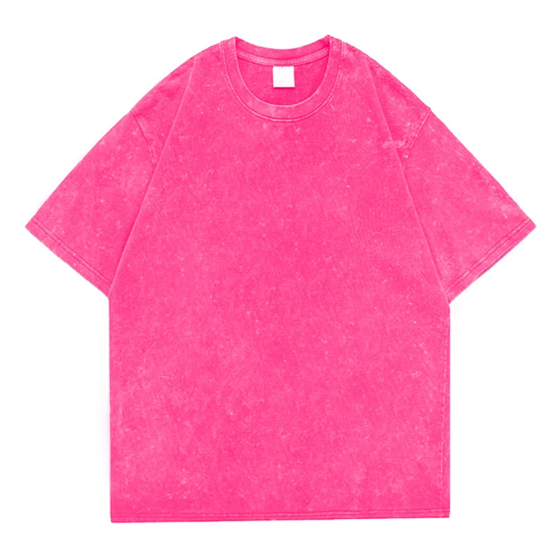 Men's Washed Vintage T-Shirts Street Hip Hop Retro Punk