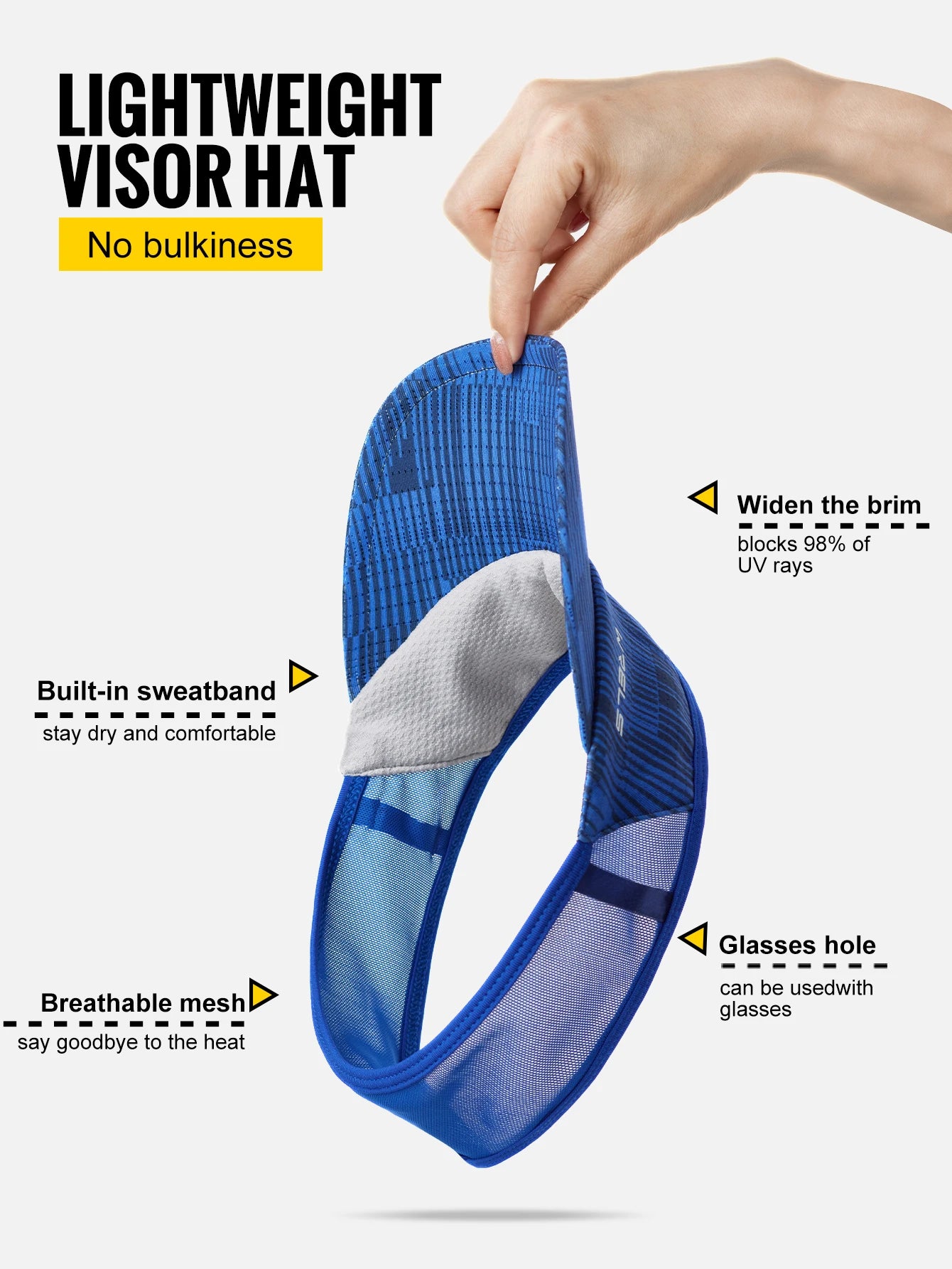 WRELS Sports Sun Visor Hats Adjustable Sun Visor Caps
