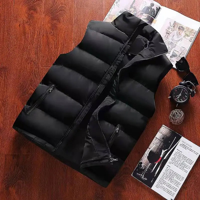 Mens Vest Jacket Warm Sleeveless