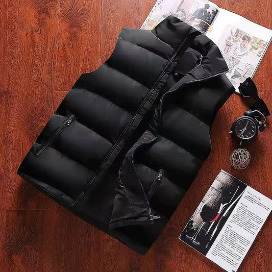 Mens Vest Jacket Warm Sleeveless