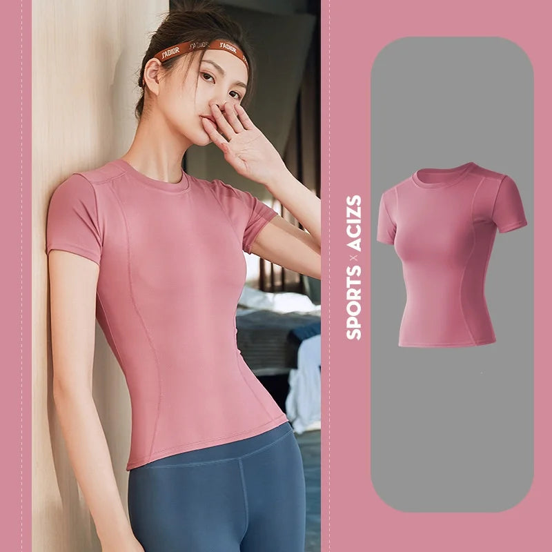 Dames sport- en fitnesskleding, slankvallend,