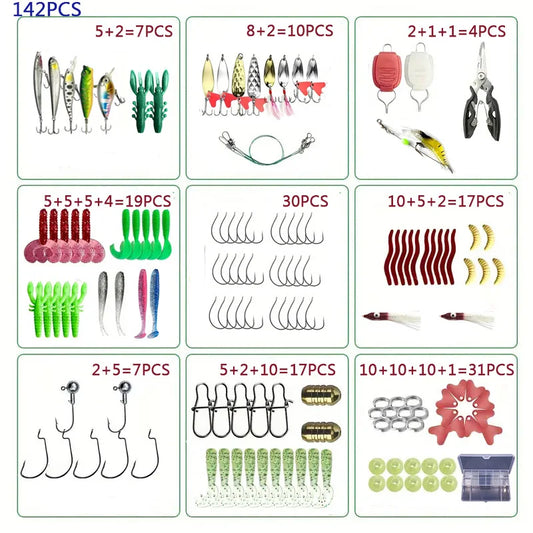 Fishing Lure Set 18/21/59/142pcs