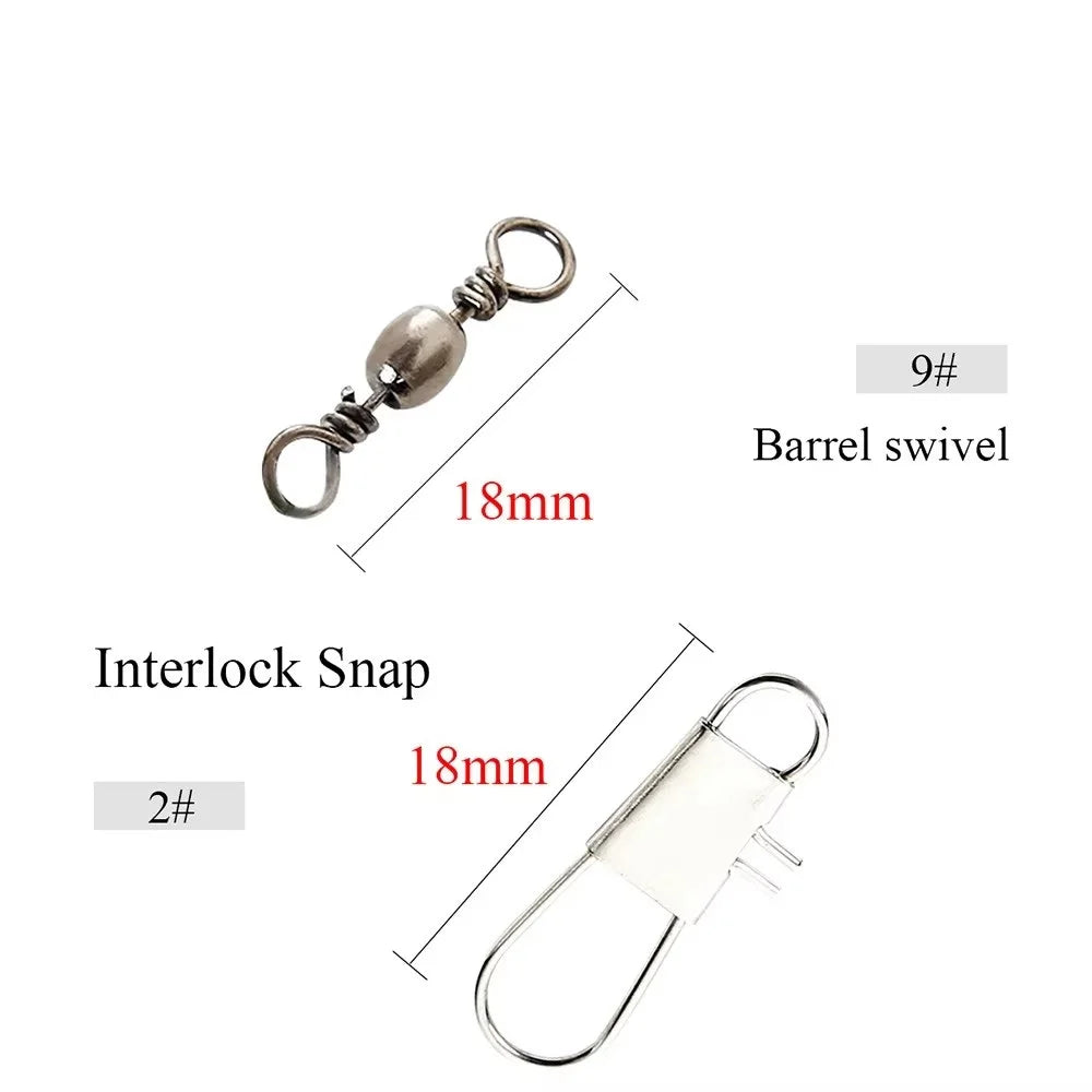 NGB 10pcs Stainless Steel Leash Fishing Wire Leader With Swivel