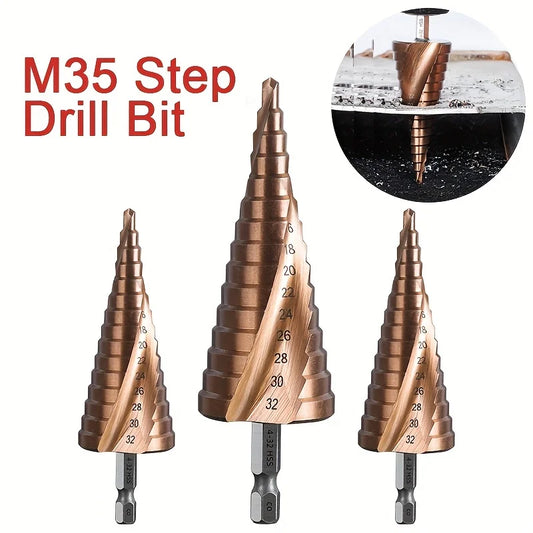 4-12/4-20/4-32mm M35 Cobalt Step Drill Bit Tapered HSS-CO
