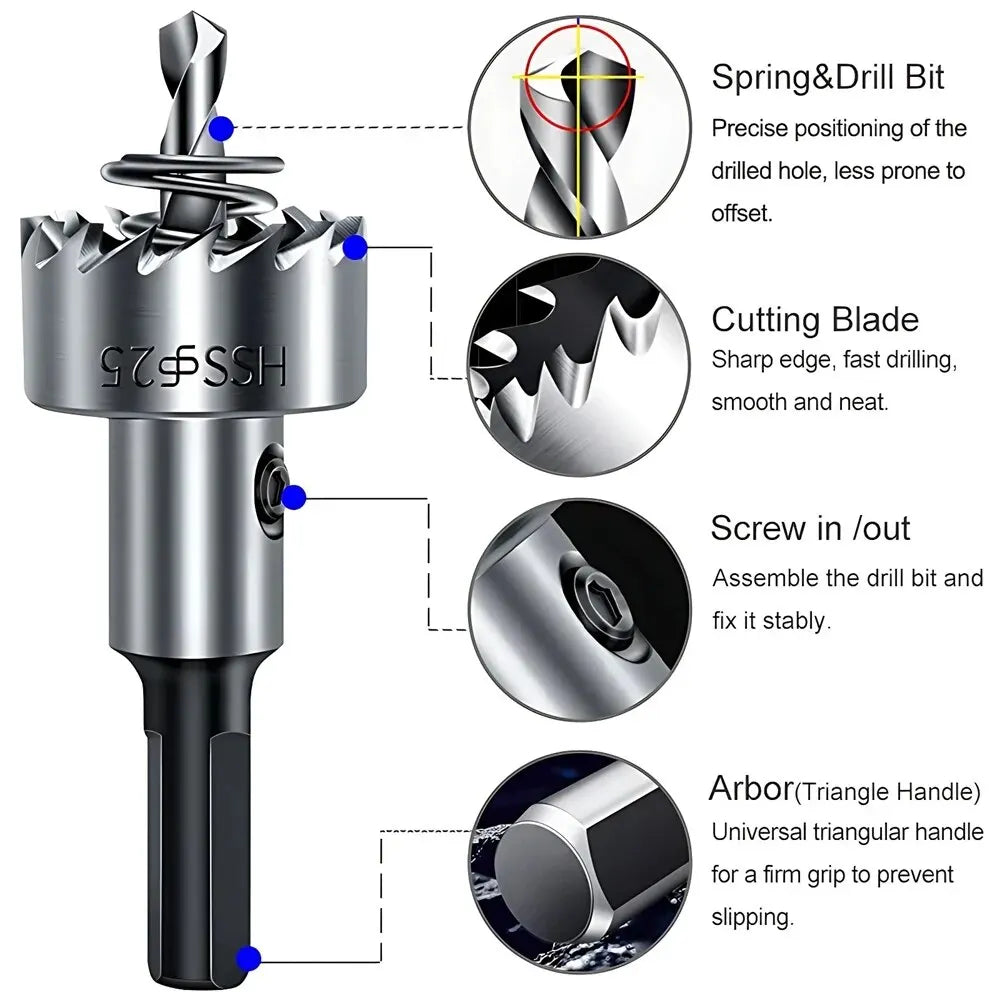 Hole Saw Cutter Drill Bit Set Holesaw Core HSS