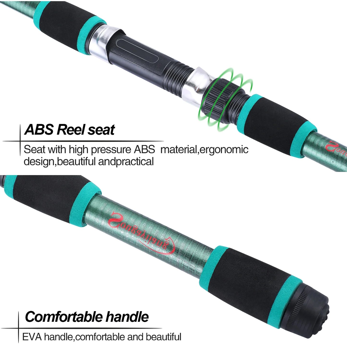 Sougayilang Spinning Fishing Rod and Reel Combo1.8M