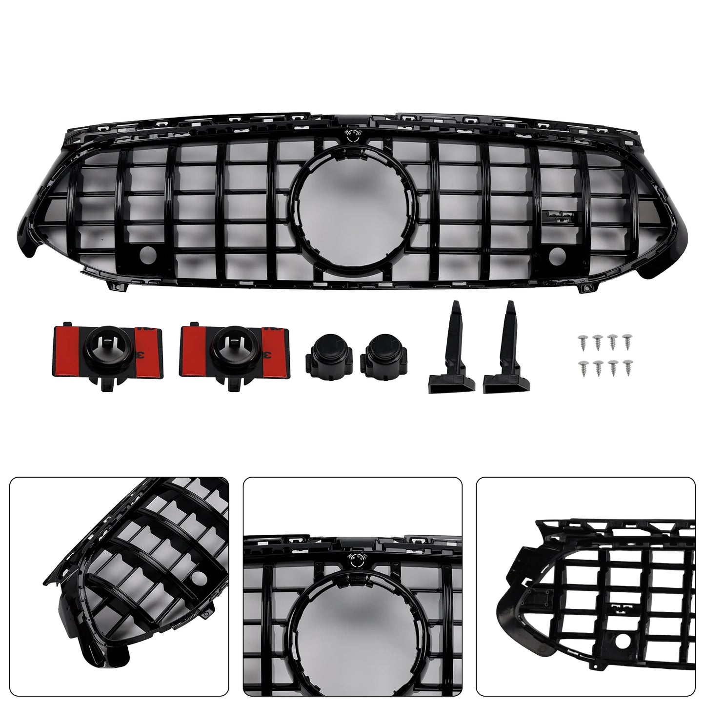 Gloss Black Front Grille Grill Fit for Mercedes A-Class W177 A35 A180 2023 2024 2025