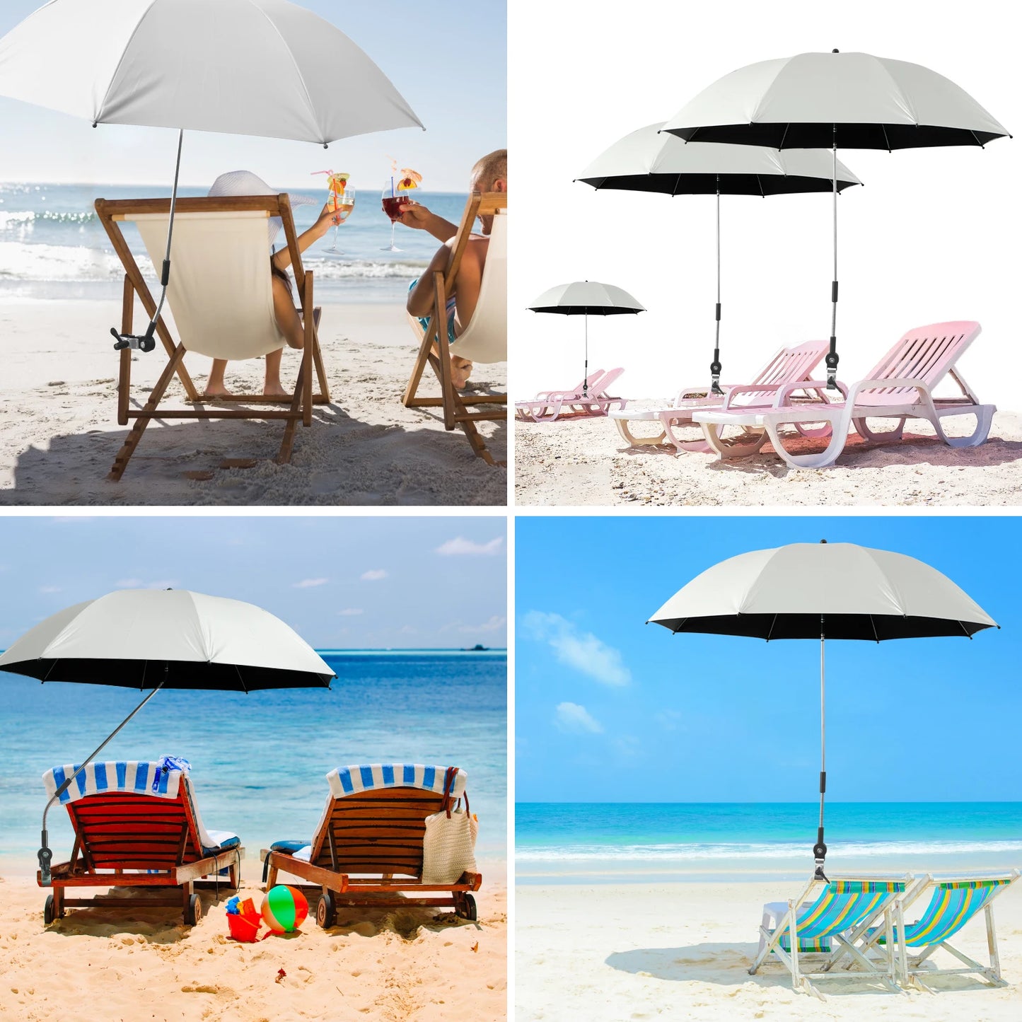 Beach Umbrella Adjustable Shade Umbrella Outdoor