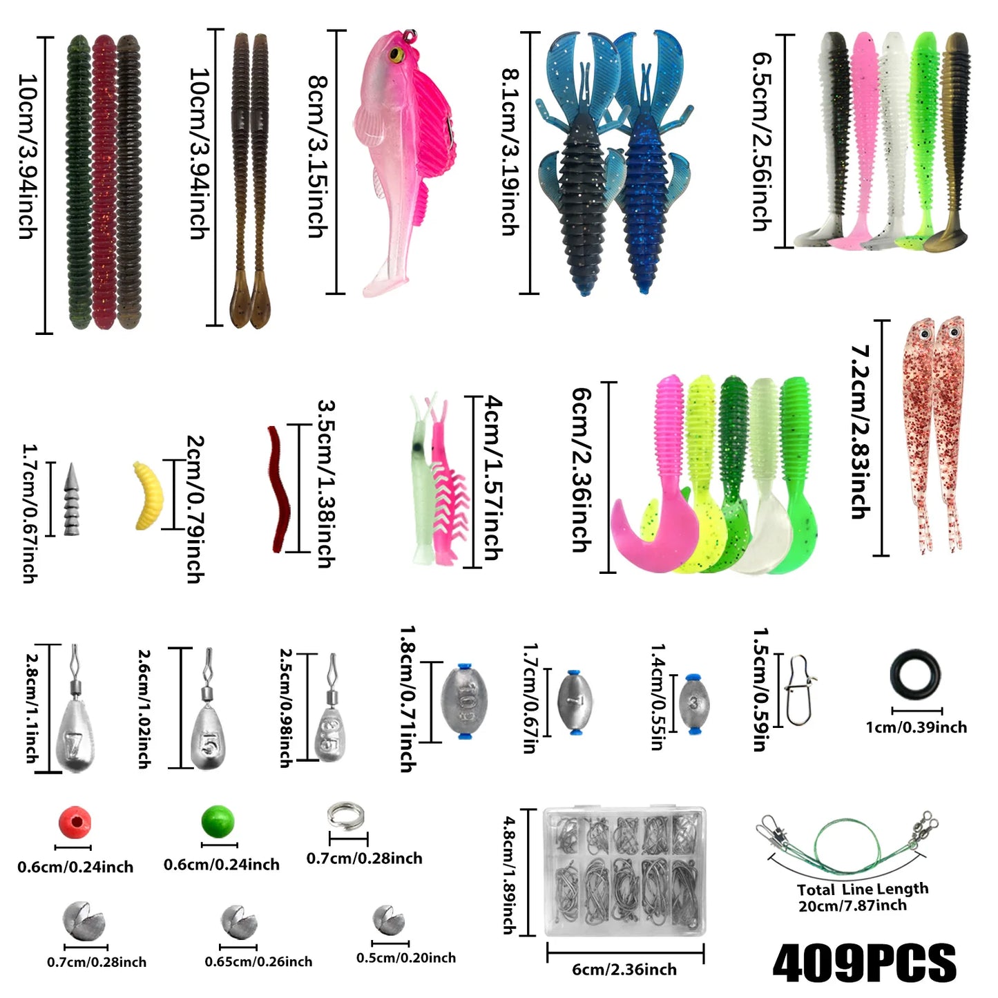 Fishing 26/60/83/122/239/409/410pcs