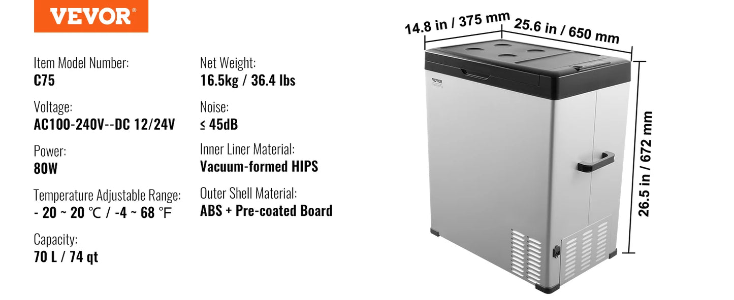 SucceBuy 8L to 75L Car Refrigerator