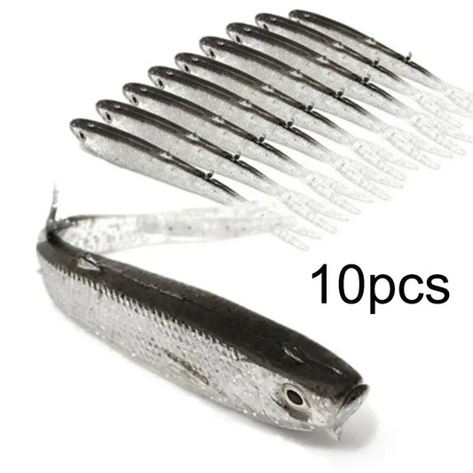 Soft Bait Fish Swimbait Fork Tail With Hook& Without Hooks Fishing