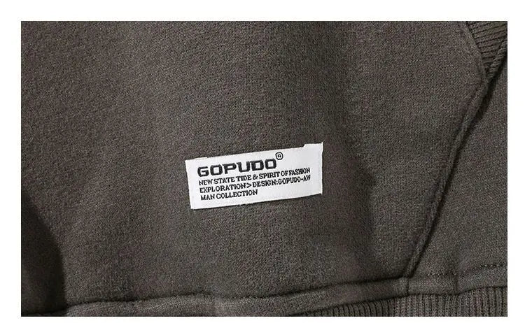 Slouchy hooded sweaters for men in winter American knitwear
