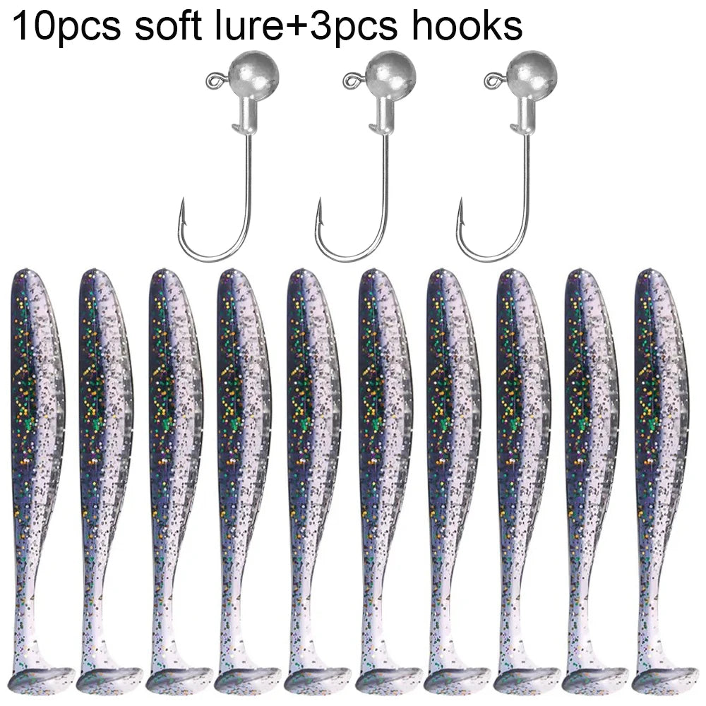 10PCS Soft Lure 5.5cm 7cm 10cm