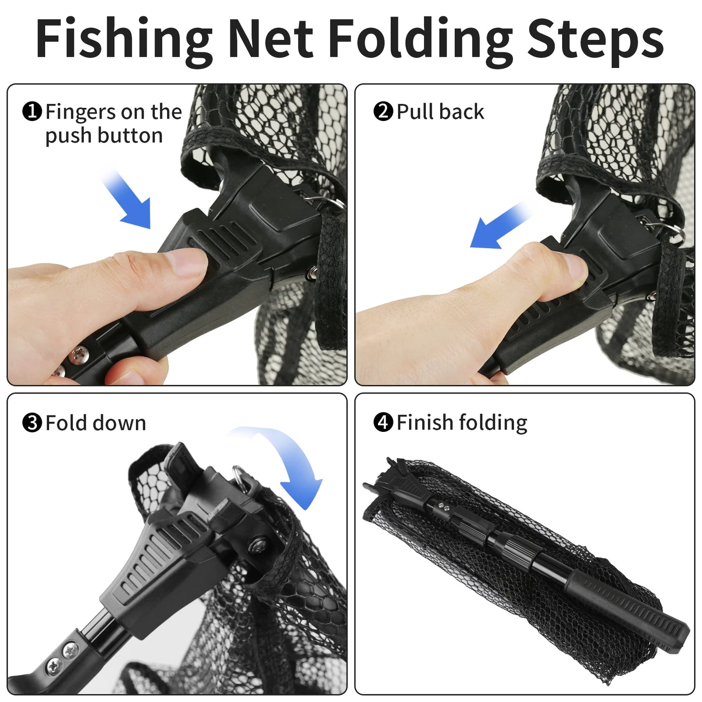190cm 92cm 55cm Telescopic Landing Net Folding Fishing Pole