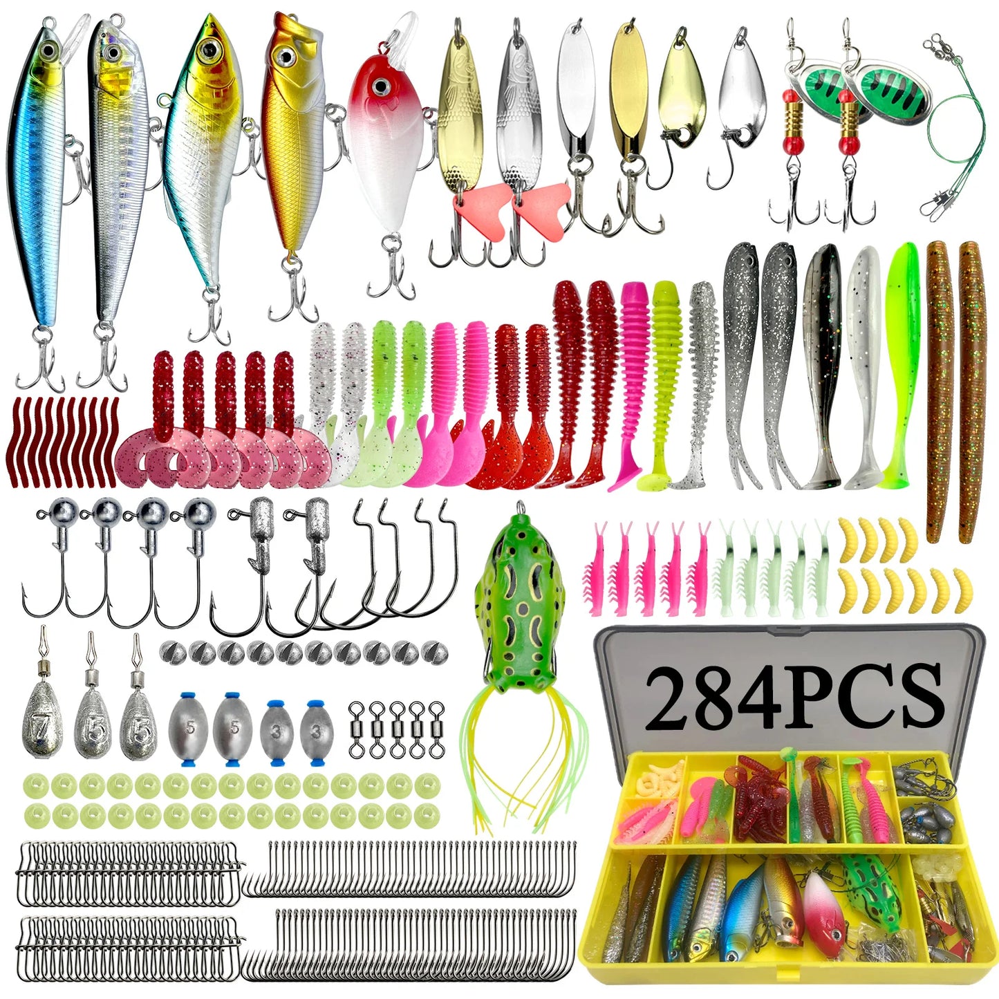 78/122/284pcs Fishing Lures Kit s