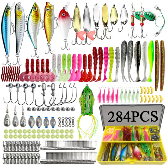 78/122/284pcs Fishing Lures Kit s