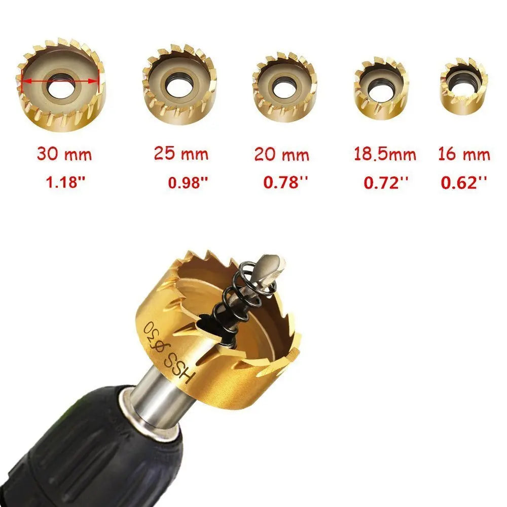 Hole Saw Cutter Drill Bit Set Holesaw Core HSS