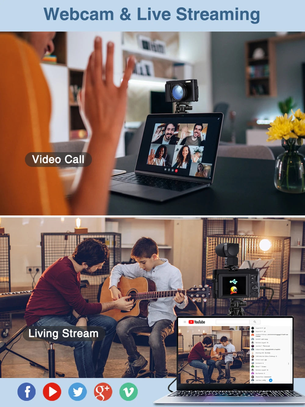 4K Digital Camera for Photography