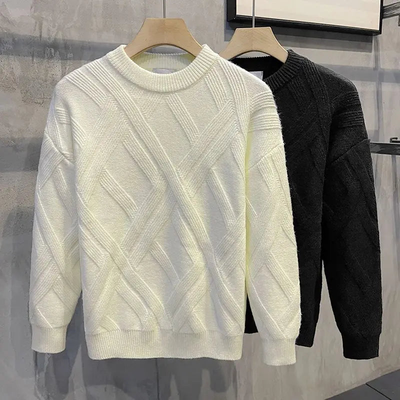 Sweater Men's Autumn and Winter Stripes Versatile New