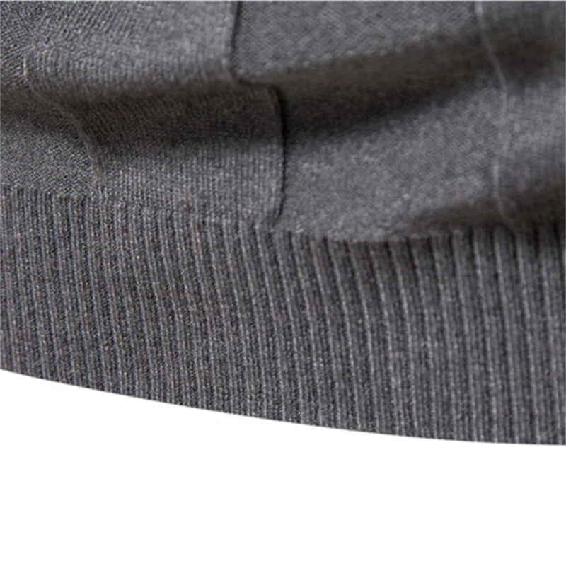 Sweater Autumn New Men's Turtleneck Casual Knitted Warm Bottoming Shirt Men's Solid Color Pullover