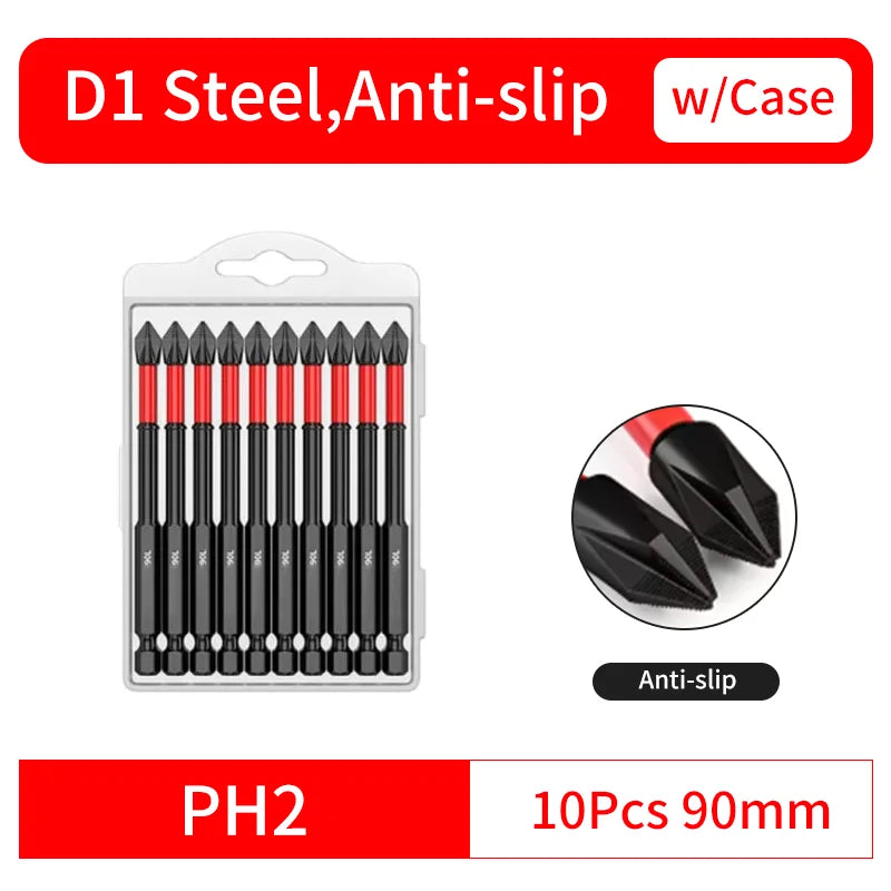 6/12 Pcs Magnetic Screwdriver Bits Non-slip Shockproof